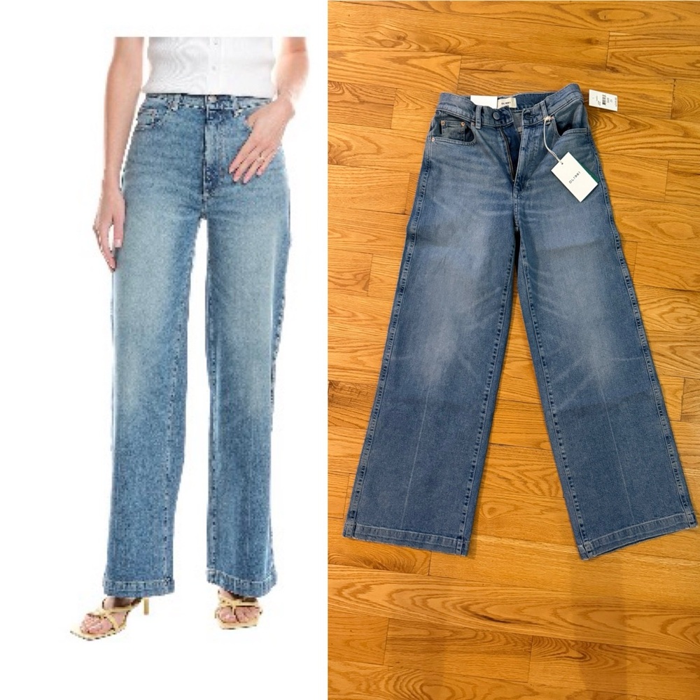NWT DL1961 Wide Leg Denim Jeans